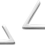 Minimalism Hollow Triangle Earrings Sterling Silver Stud Earrings Everyday Wear