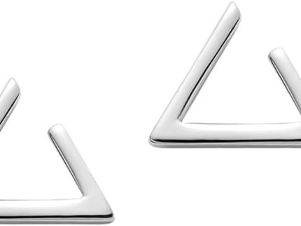 Minimalism Hollow Triangle Earrings Sterling Silver Stud Earrings Everyday Wear