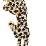 Vintage Gold Leopard ，Punk Animal Brooch Pin，Suit Stud, Shirt Studsfor women for men，Dainty Christmas Wedding Birthday Holiday Jewelry Unisex Clothing Accessories
