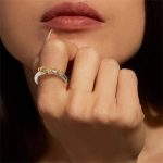 Minimalist Round Beads Tassel Ring Stainless Steel Delicate Circle Hoop Stacking Finger Bands Statement Contrast Band Rings Jewelry for Women - Image 2