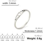 Minimalist Phase of the Moon Rings Women Stainless Steel Moon Phase Ring Geometric Crescent Moon Finger Ring Gifts - Image 2
