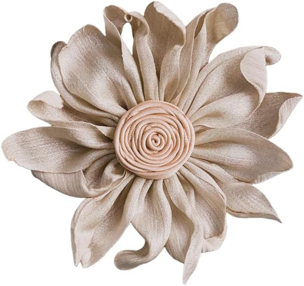 51RJU7T2ULL._AC_SL1200_.jpg Dainty Satin Fabric Flower Brooches Pin Burnt Edge Black Daisy Brooch Pin Elegant Lapel Pins Christmas Brooches Pin Dress Skirt Scarf Hat Pins Accessories Wedding Party Gift 4IN - Image 1