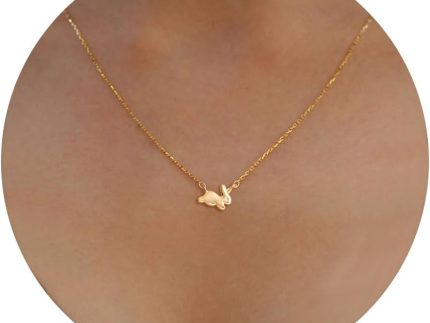 Gold Necklace for Women-14K Gold Plated Bow,Dragon,Shell, Palm Tree, Seahorse, Conch Shell,Sardines, Cowboy Boot,Bat,Bunny Pendant Beachy Jewelry for Women Gifts