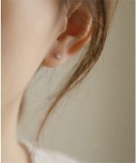 Minimalist Flower Sterling Silver Earrings for Women Girls Teens Hypoallergenic Stud Tiny Small 4mm Ball Back Cartilage Tragus Piercing Screw Post Cute Birthday Holiday Jewelry Gifts - Image 2