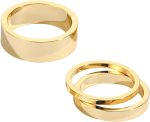 3pcs Minimalist Stacking Rings for Women Finger Jewelry for Parties Birthdays and Daily Wear Lightweight Geometric Design