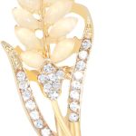 Penta Angel Women Brooch Pins Vintage Rhinestone/Pearl Tulip/Flower/Butterfly/Leaf Bridal Wedding Corsage Safety Pins Costume Jewelry for Dress Sweater Scarf Decoration