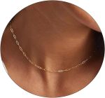 14K Gold/Silver Plated Choker Necklace for Women Shining Dots Station Gold Chain Necklace Beads Sparkle Chain Necklace Link Chain Exquisite Jewelry for women