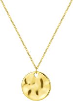 Gold Pendant Necklaces for Women, Gold Plated Pendant Necklace, Fashionable Hammered Pendant Necklaces Simple Multiple Shapes Necklace for Women Unique Gift