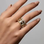 Gold Rings for Women Non Tarnish, 14k Gold Plated Dainty Stacking Cubic Zirconia Thumb Rings, Gold Knuckle Women Rings Set Jewelry - Image 2