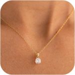 Dainty Silver Gold Necklaces for Women Cute Station Choker Simulated Diamond Necklace Simple Layering Necklace Trendy Jewelry Gifts