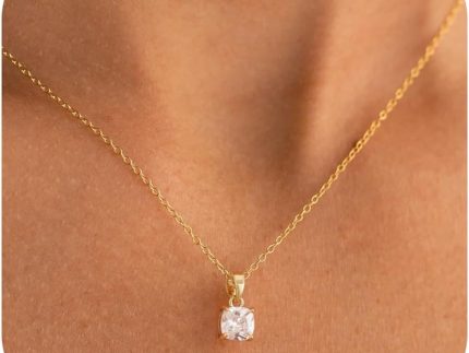 Dainty Silver Gold Necklaces for Women Cute Station Choker Simulated Diamond Necklace Simple Layering Necklace Trendy Jewelry Gifts