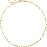 Dainty Gold Choker Necklace for Women 14K Gold Plated Coin Disc Layered Beaded Flat Mariner Sideways Cross Wishbone Link Clavicle Necklaces