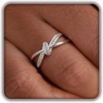 Gold Rings for Women, Non Tarnish Dainty 14k Gold Plated Silver Cross Ring Cute Cubic Zirconia Pinky Thumb Stackable Band Silver Finger Rings Jewelry for Her