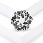 Rhinestone Wreath Brooches for Women Unisex Flower Pins Olive Branch Brooches Office Party Casual Accessories Gifts Flower Brooch Plant Brooch - Image 2
