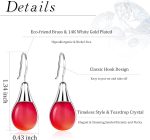 Teardrop Earrings for Women Trendy Sterling Silver Hypoallergenic Crystal Dangle Drop Earrings Set for Jewelry - Image 2