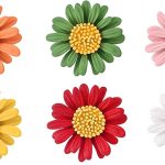 6/12 Pcs Enamel Daisy Flower Lapel Pin Brooch Pin Plant Sunflower Suit Lapel Pin Fashion Shiny Brooch for Any Special Occasions