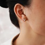 CHIC & ARTSY Love Knot Earrings 18K Gold Plated 925 Sterling Silver Tri-tone White,Yellow,Love Knot Stud Earrings Dainty 8mm 10mm High Polished Stud Earrings for Women - Image 2