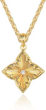 Gold Clover Necklace for Women Dainty 14K Gold Plated Pendant Necklace Adjustable Chain Choker Charm Colorful Clover Pendant Lucky Necklaces for Women Jewelry