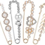 Brooch Pins for Women Shawl - Decorative Rhinestone Safety Pins, Vintage Broche for Collars Sweaters Hats Dresse