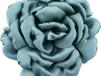Dainty Fabric Flower Brooches Large Silk Lapel Pin Elegant Camellia Flower Brooch Pins for Women Classic Formal Occasions Clothing Accessories