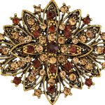 Vintage Art Deco Crystal Rhinestone Brooch Pin for Women