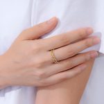 14K Gold or Rhodium Plated Sterling Silver Stacking Ring Set of 3 - Image 2