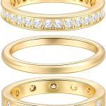 Gold Rings for Women Non Tarnish, 14k Gold Plated Dainty Stacking Cubic Zirconia Thumb Rings, Gold Knuckle Women Rings Set Jewelry